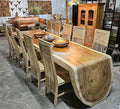 Waterfall Dining Table — 12 Seater in Brown Oak